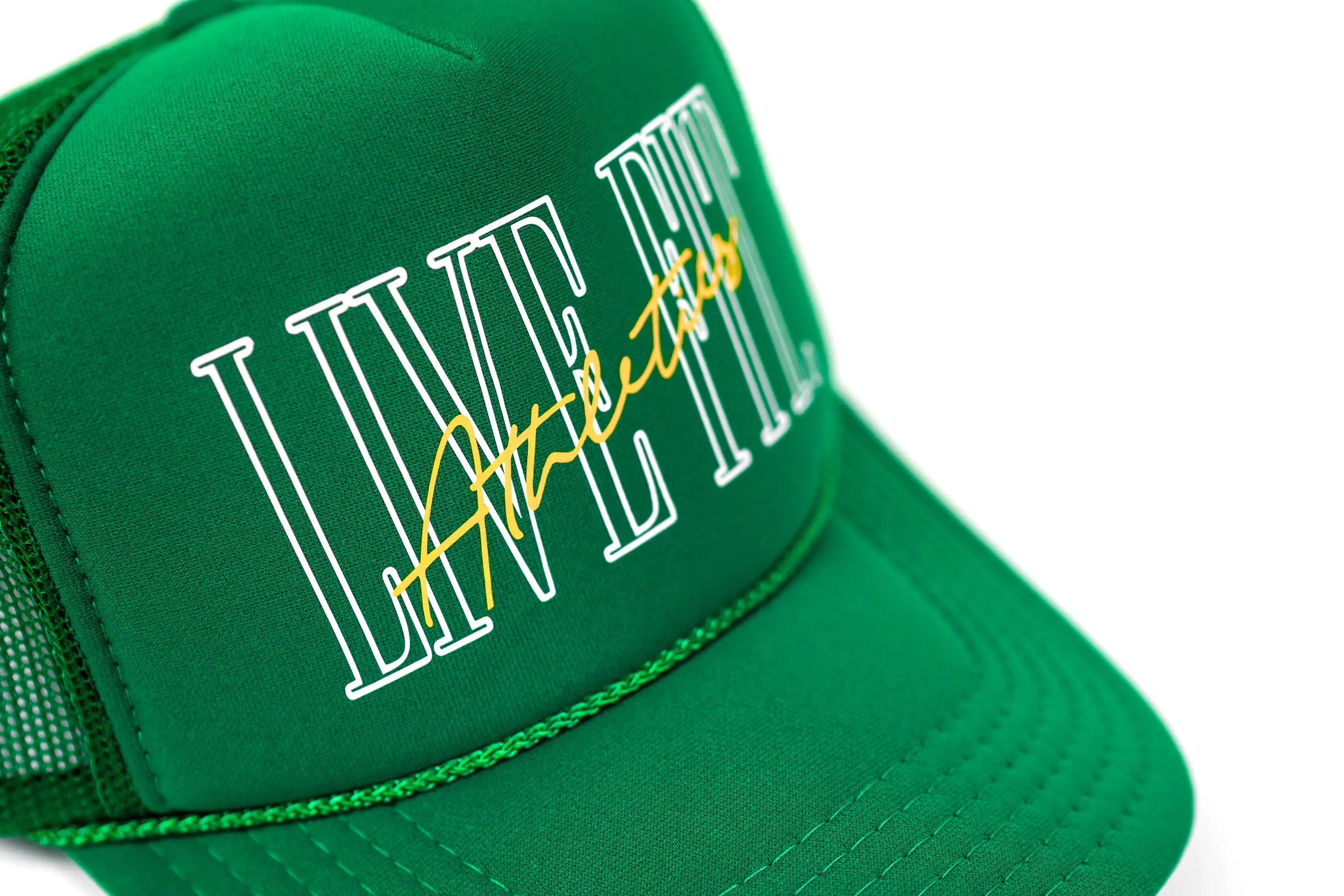 5 Panel Foam Trucker Hat  - Green/Yellow