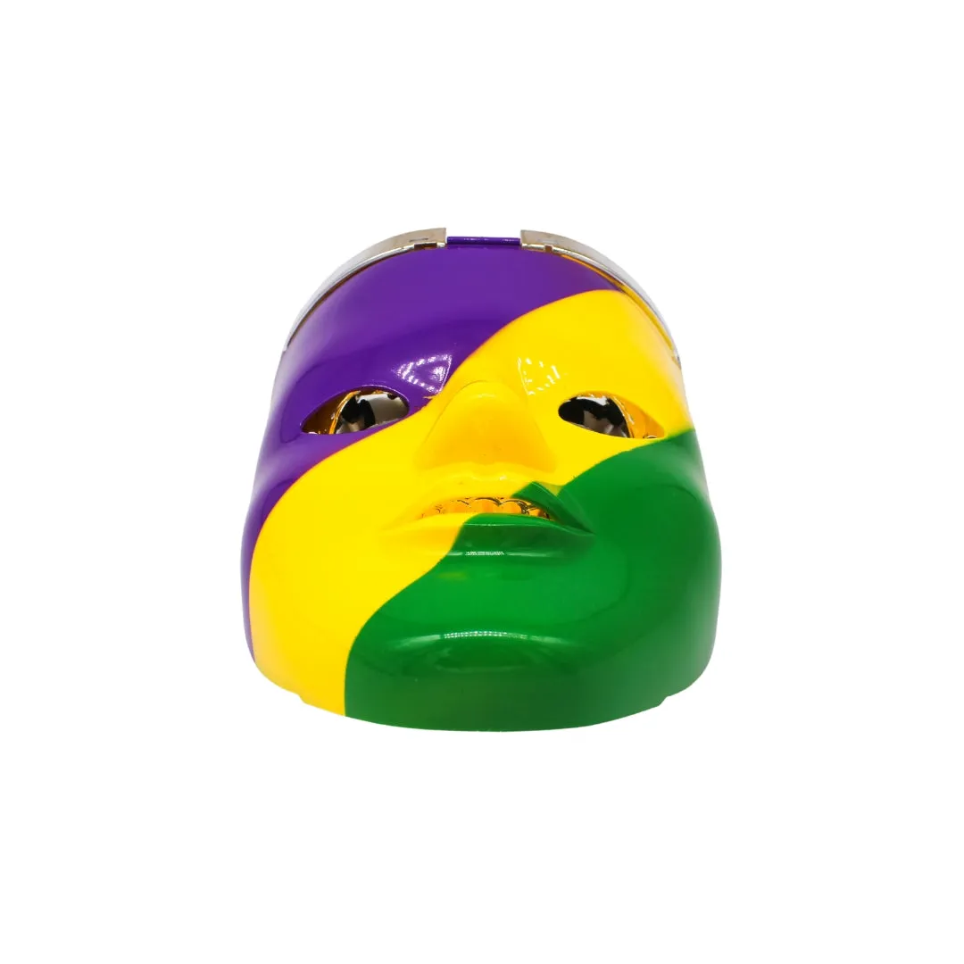 8" Mardi Gras Light Up Double Mask (Each)