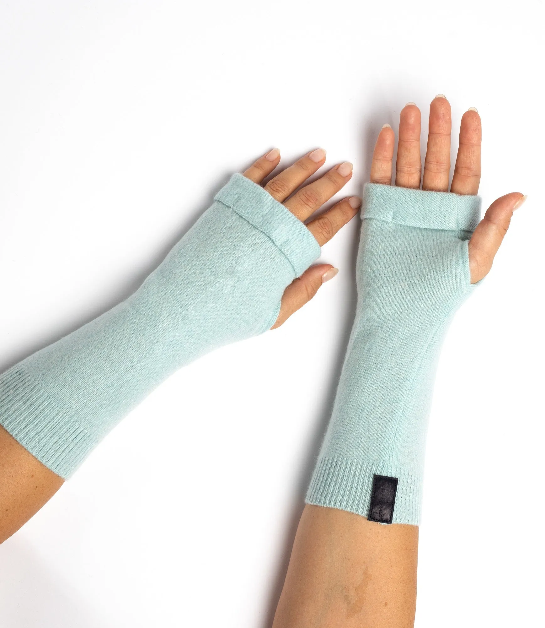 Baby Blue - Cashmere Fingerless  Gloves