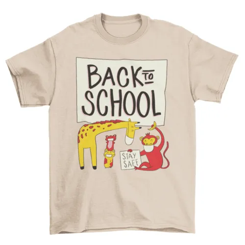 Back to school animals t-shirt