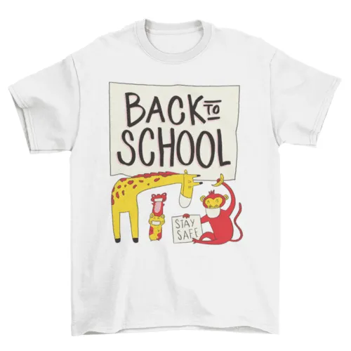 Back to school animals t-shirt