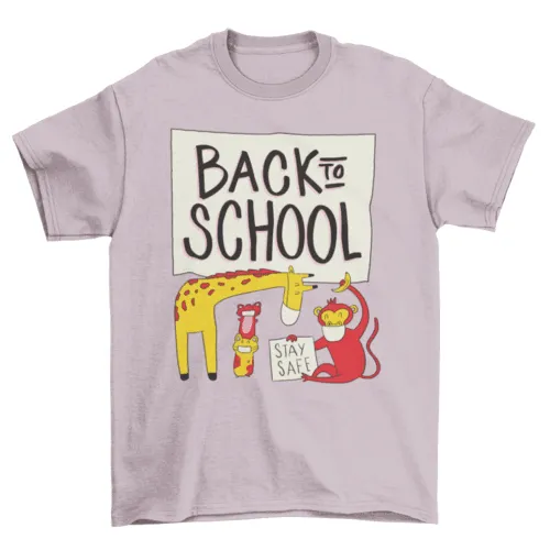 Back to school animals t-shirt