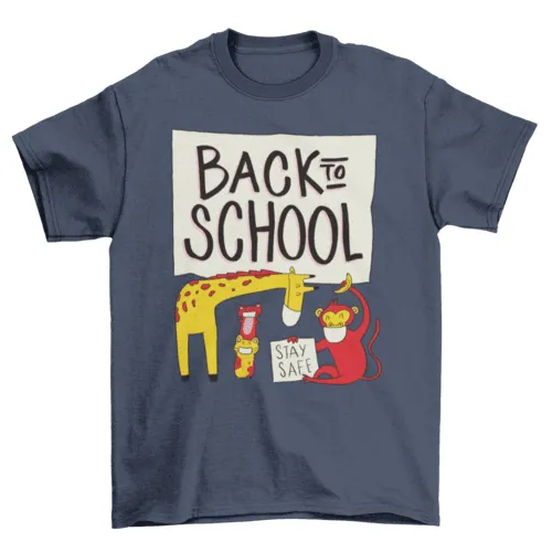 Back to school animals t-shirt