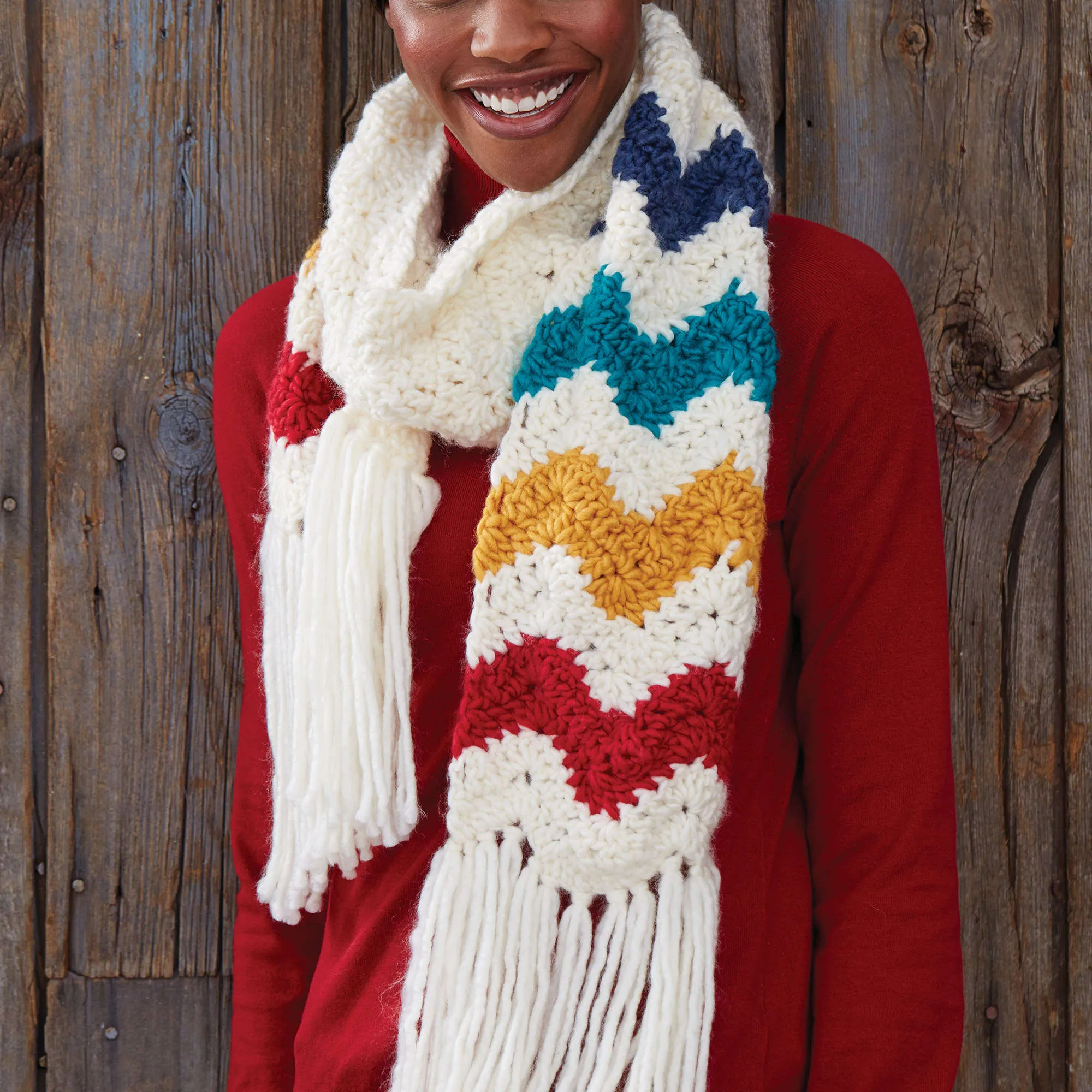 Bernat Crochet Mountain Peaks Scarf