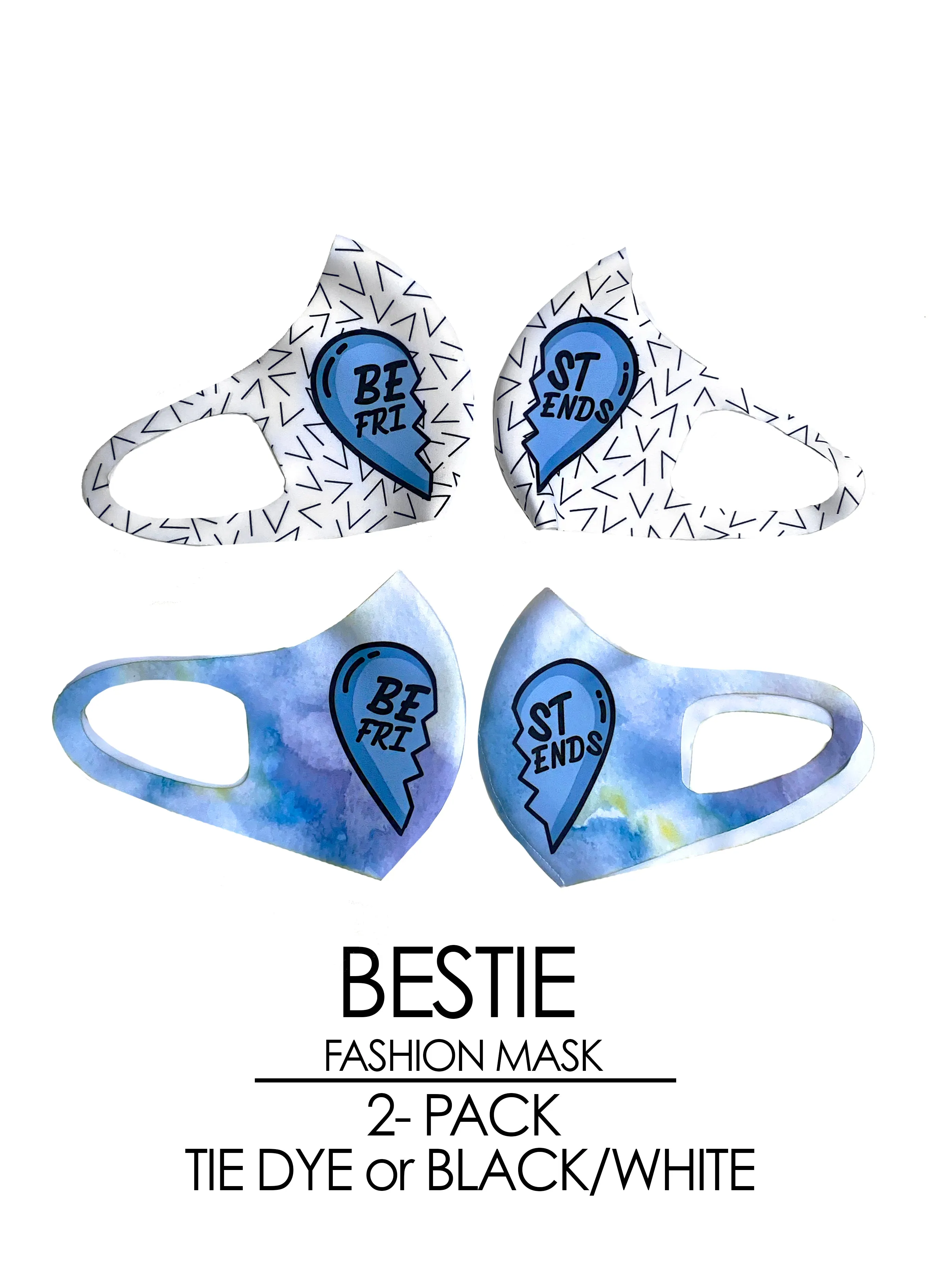 BESTIES 2-Pack Fashion Mask