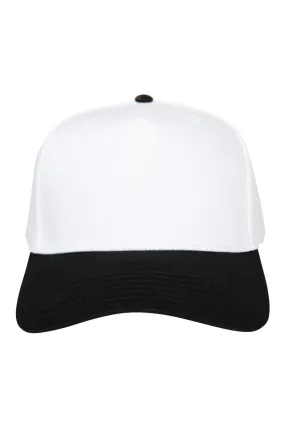 Black and White Blank Two-Toned Fitted Hat