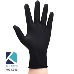 Black Nitrile Exam Gloves KD, Disposable Exam Gloves 4 mil CKDNBK4