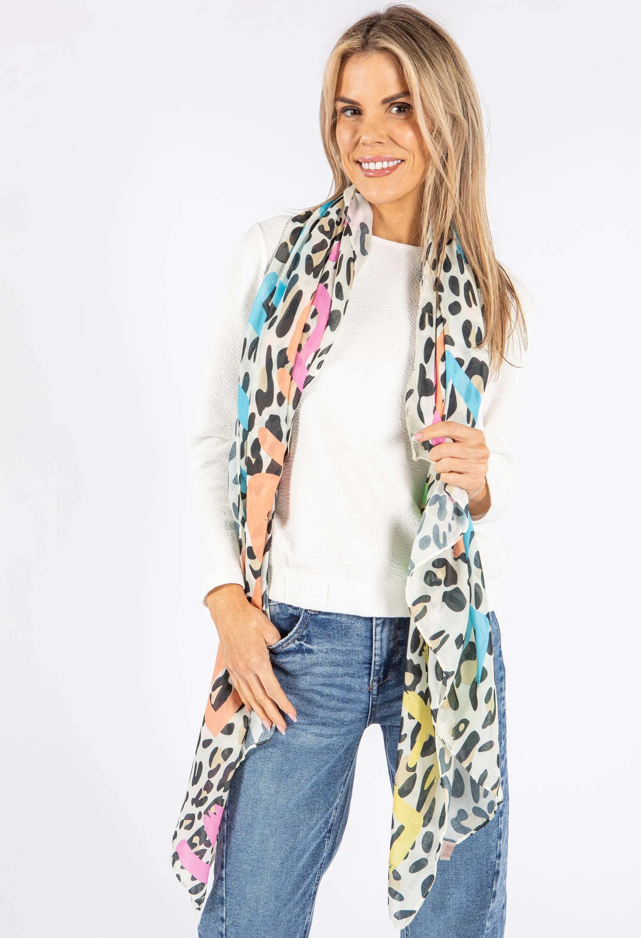 Bold Leopard Print Scarf