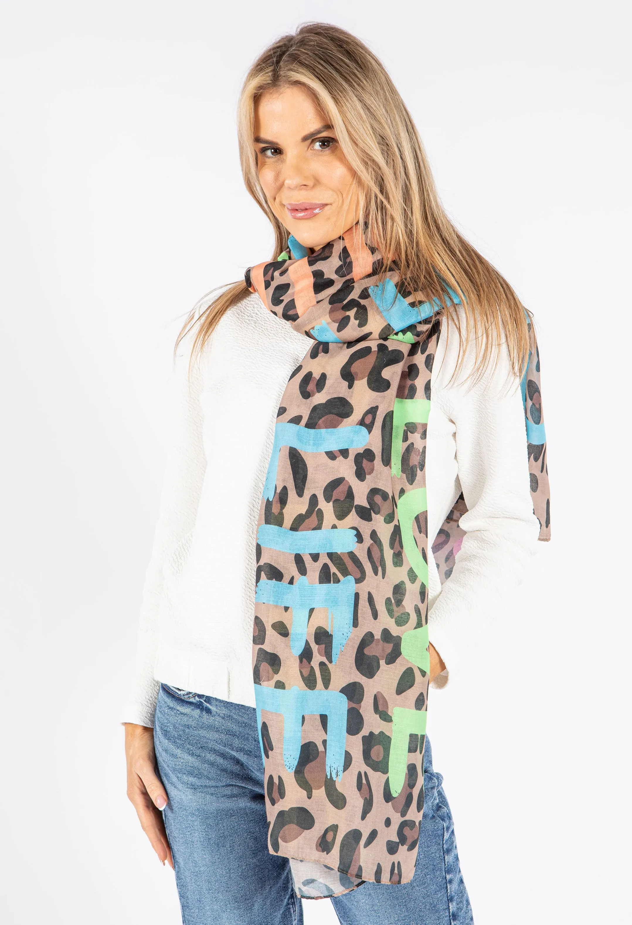 Bold Leopard Print Scarf