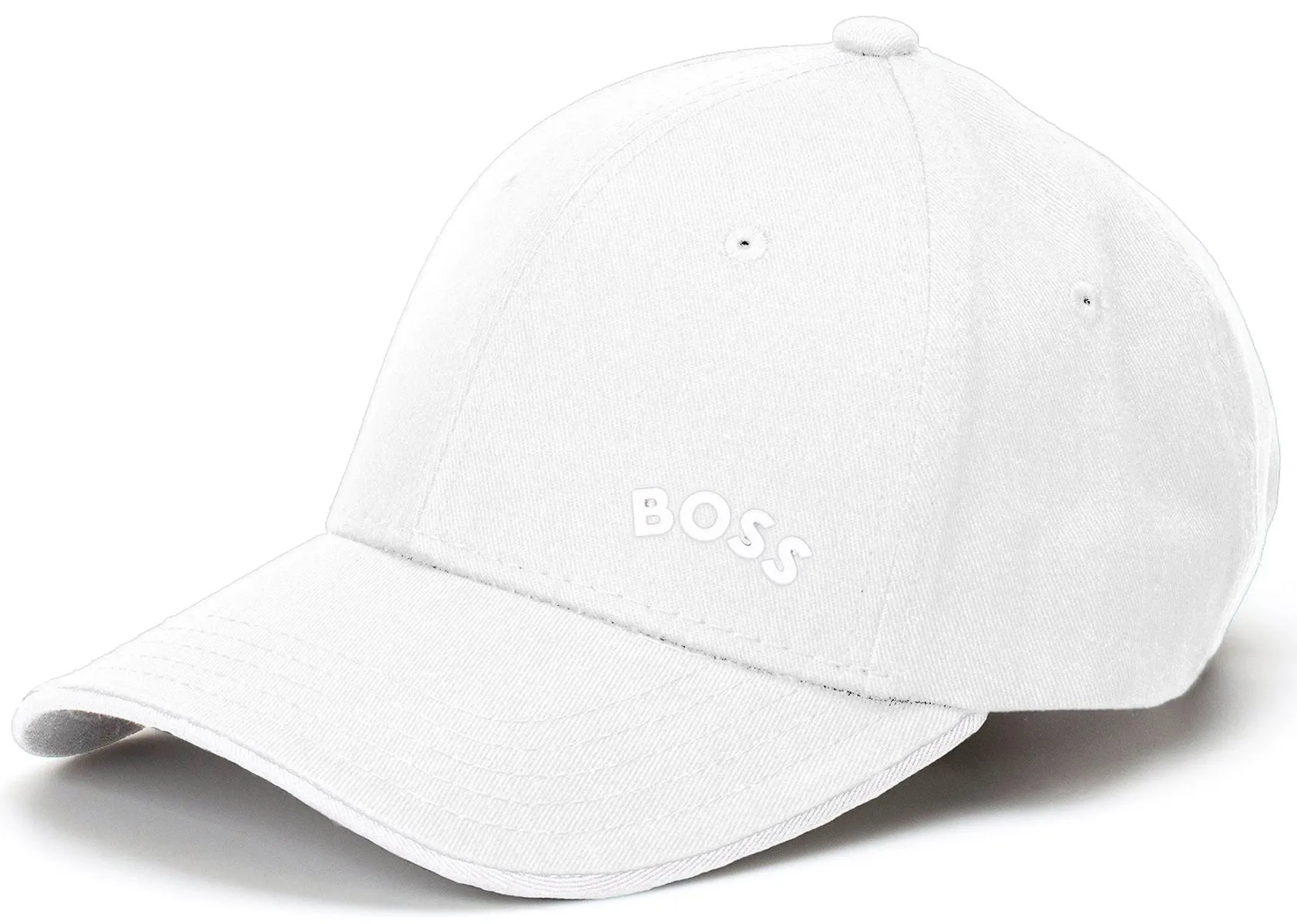 Boss Cap Bold Curved In White