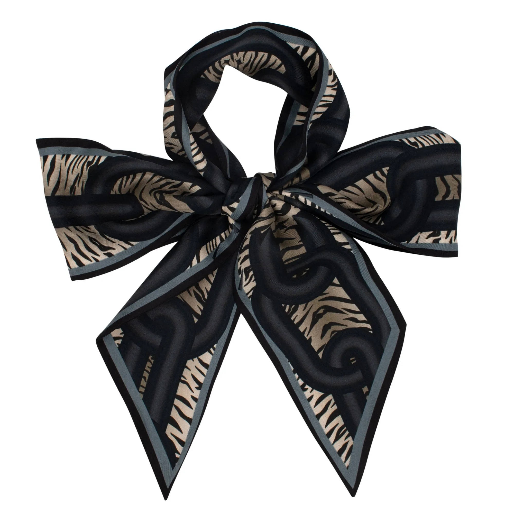 Break the Chains – Charcoal, Silk Ribbon Scarf