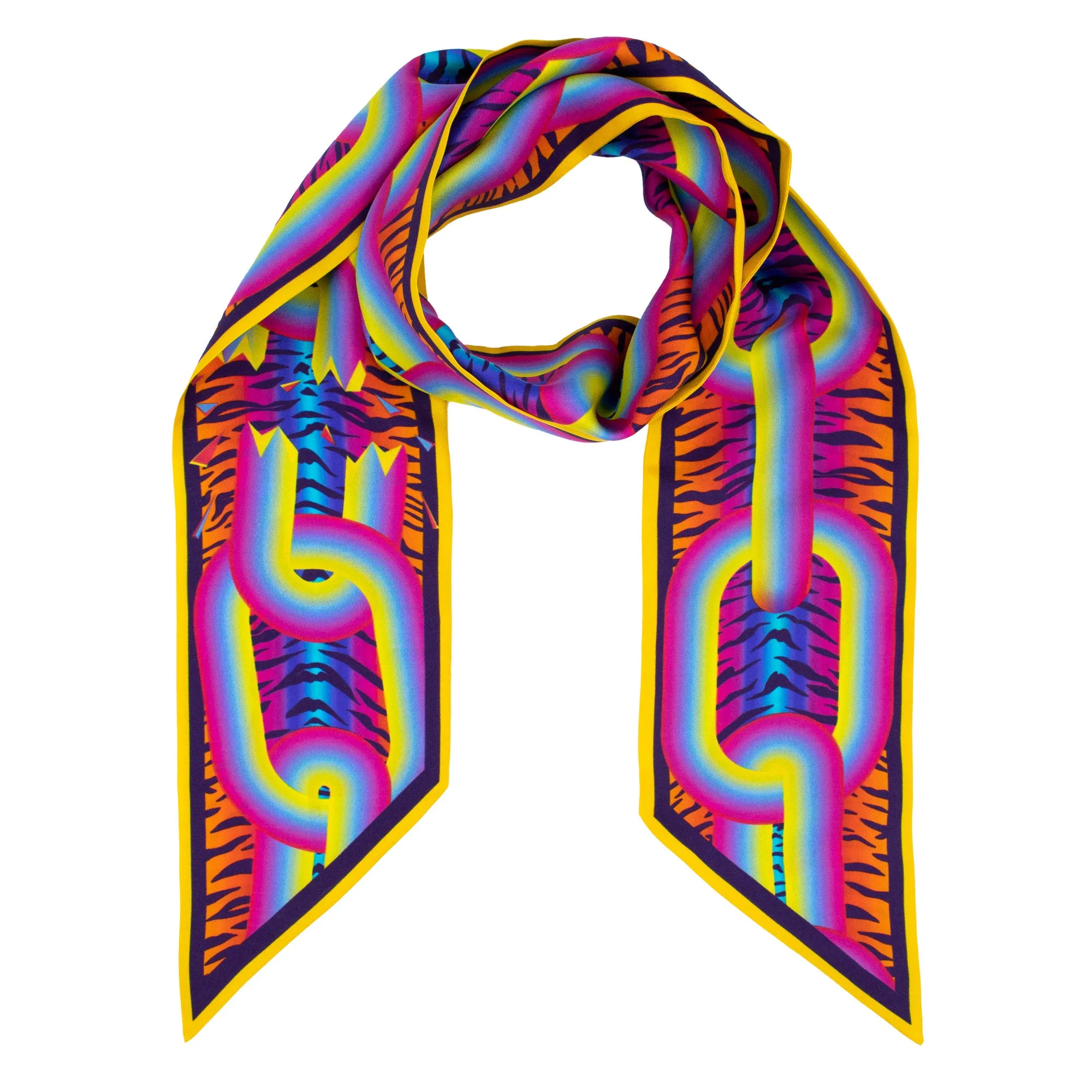 Break the Chains – Rainbow, Silk Ribbon Scarf