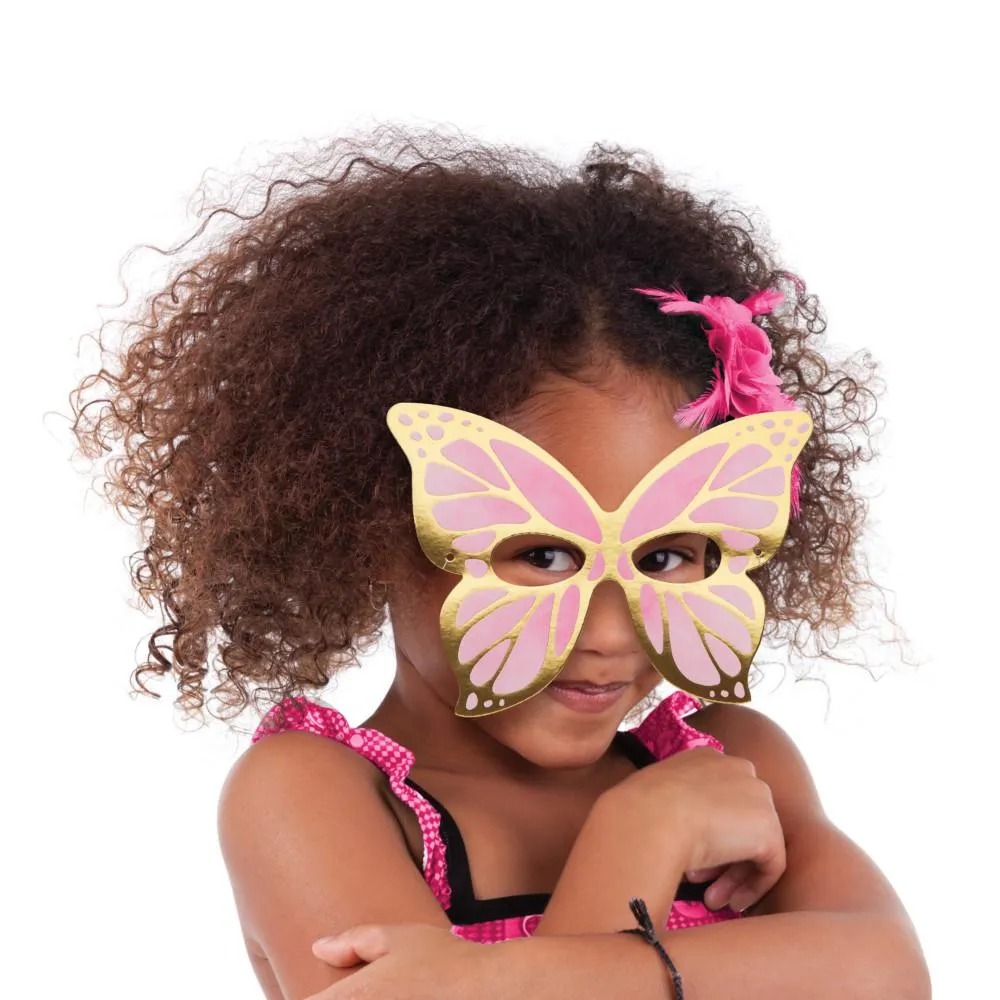 Bulk Shimmering Butterfly Paper Masks (48 per Case)