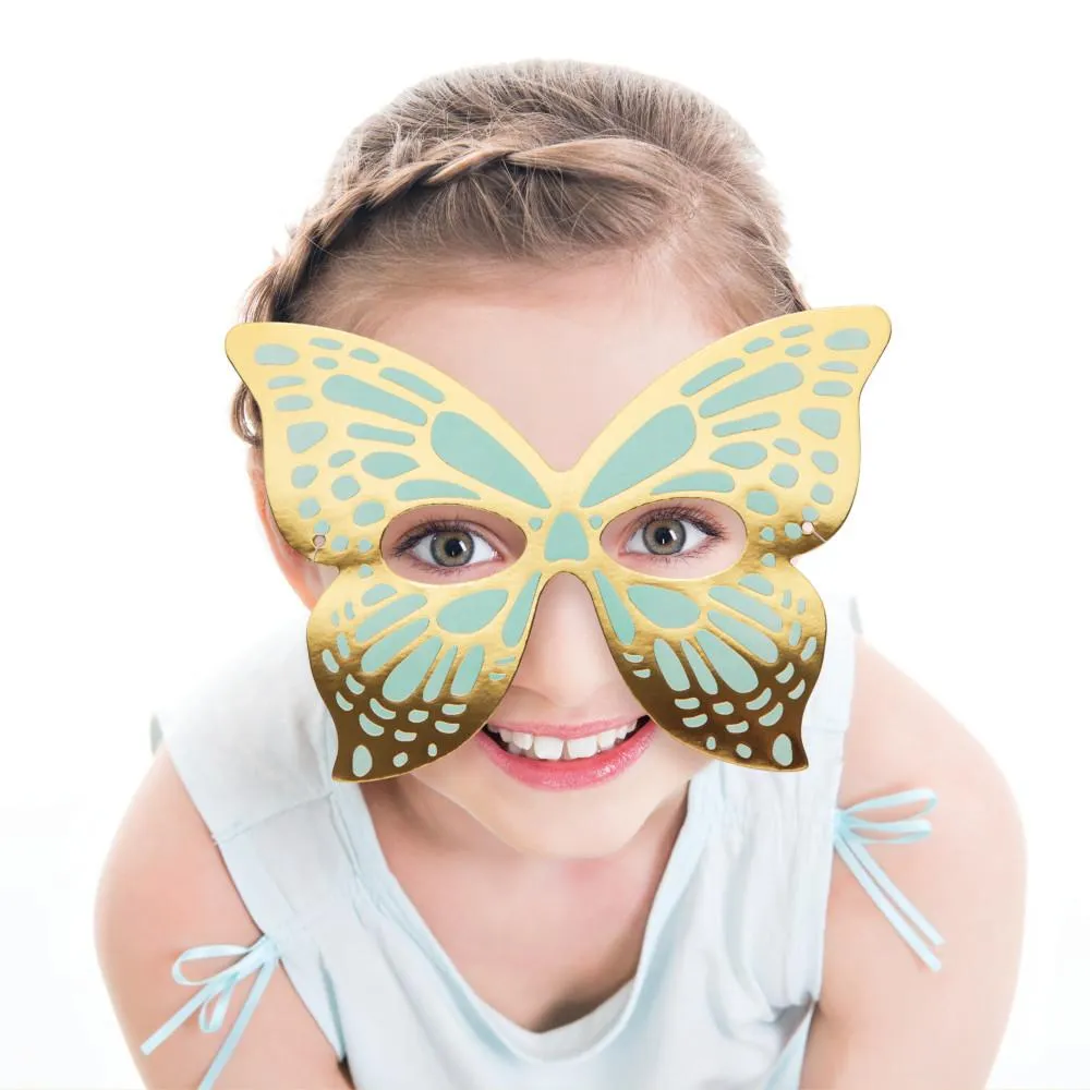 Bulk Shimmering Butterfly Paper Masks (48 per Case)