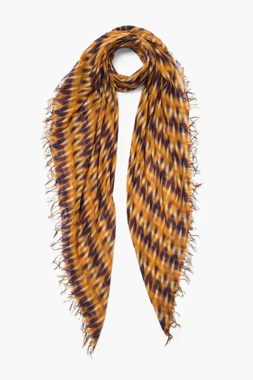 Chan Luu- Cashmere and Silk Scarf-Tie Dye- Yellow