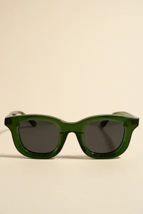 Chelsea Forest Chunky Round Sunglasses