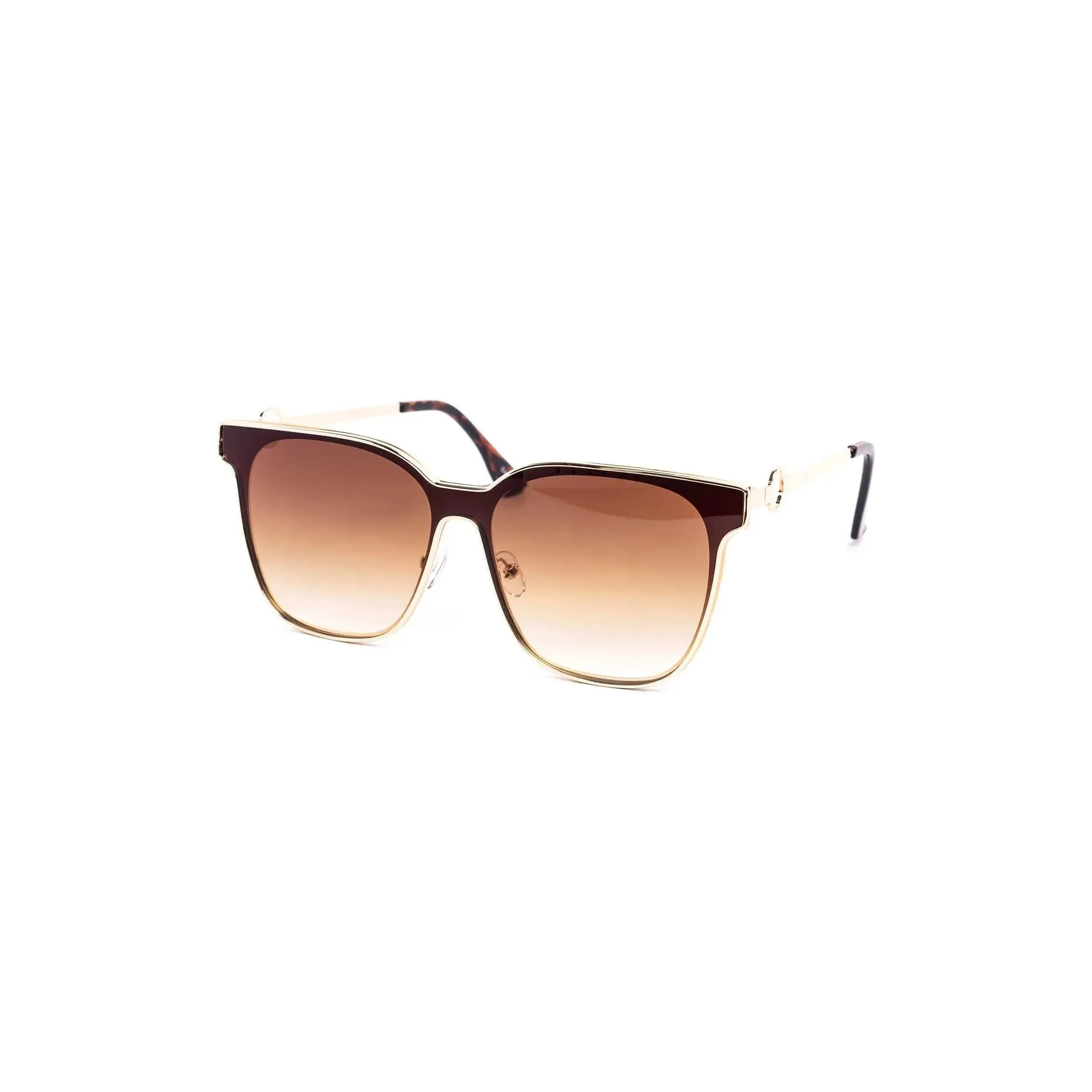 Chic Oversized Flat Metal Cateye Glasses