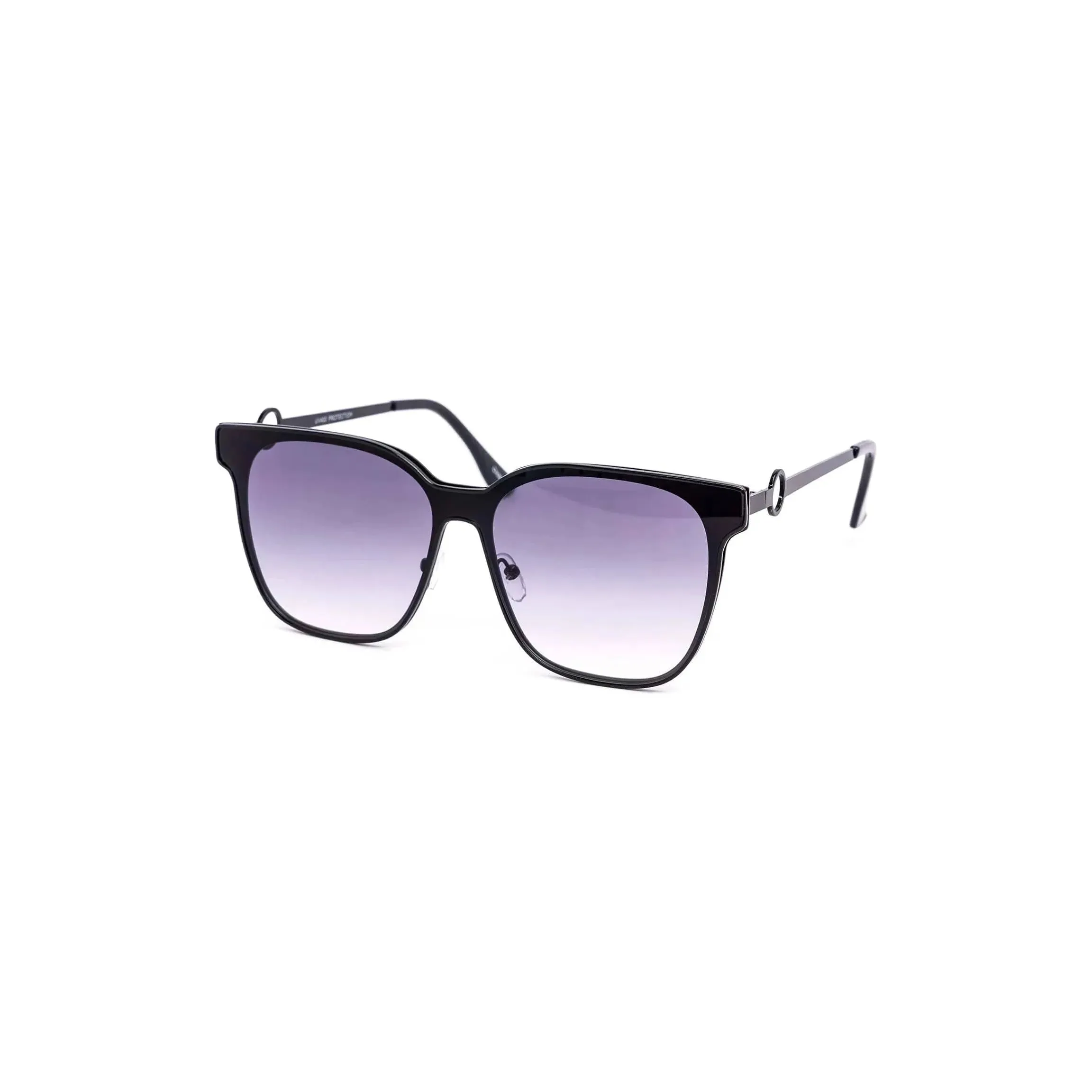 Chic Oversized Flat Metal Cateye Glasses