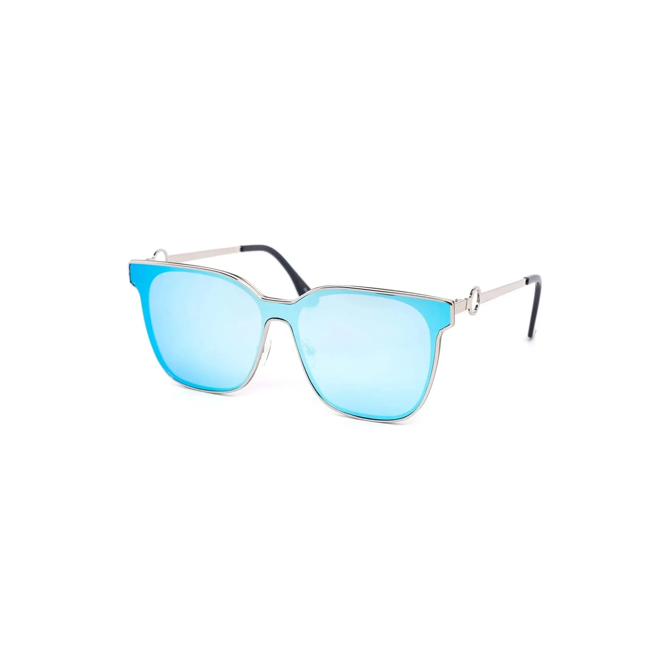 Chic Oversized Flat Metal Cateye Glasses