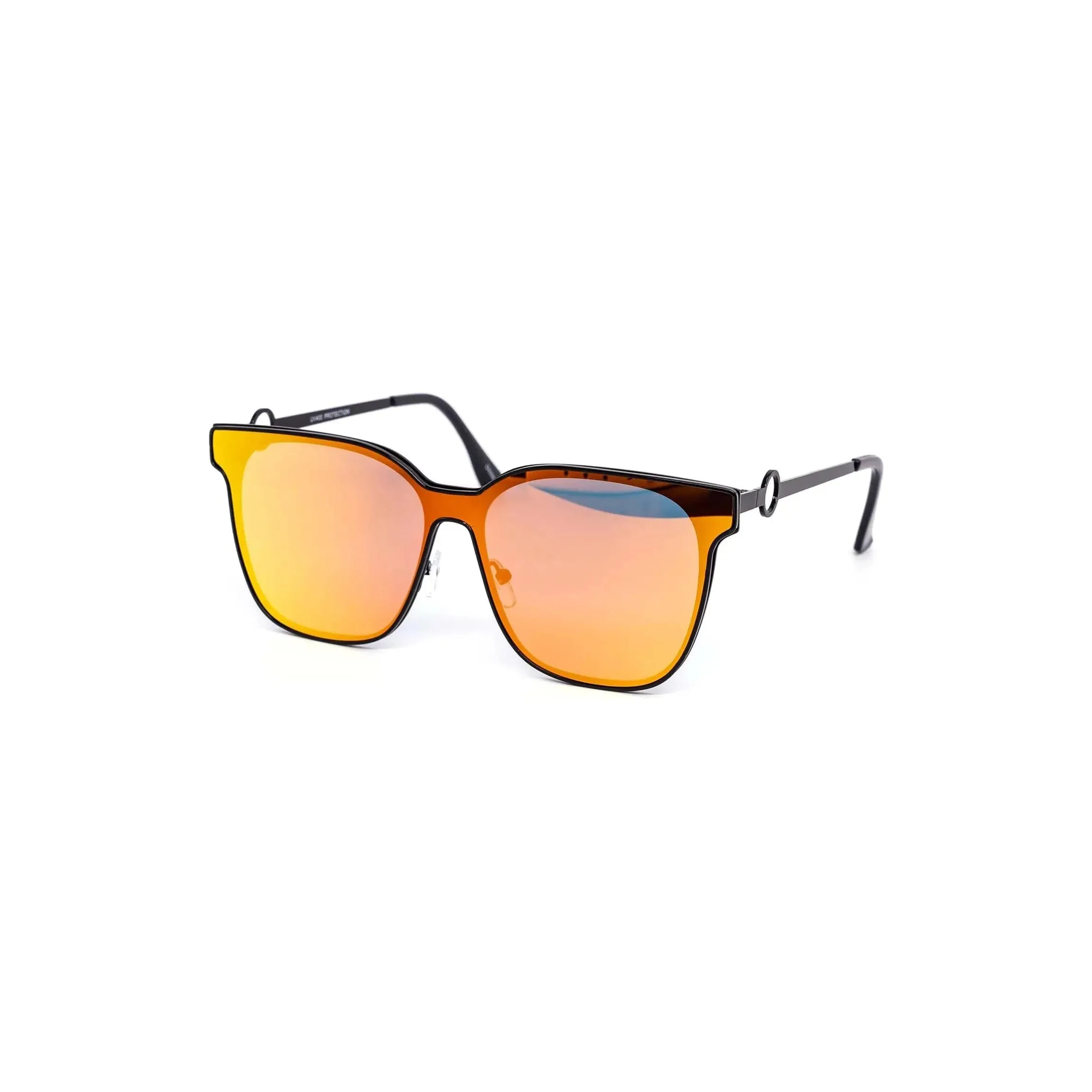 Chic Oversized Flat Metal Cateye Glasses