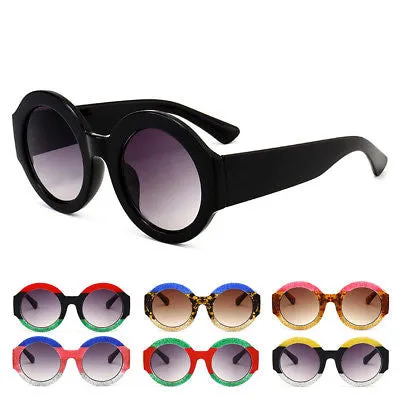 Circle oversize retro sunglasses