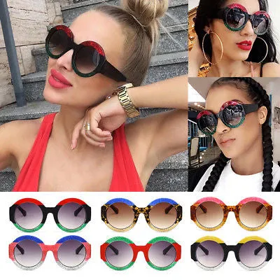 Circle oversize retro sunglasses