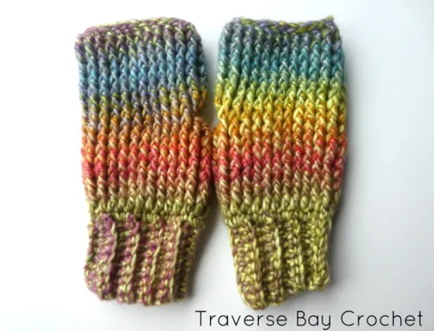 Crochet Fingerless Mitten Pattern