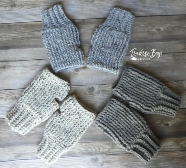 Crochet Fingerless Mitten Pattern