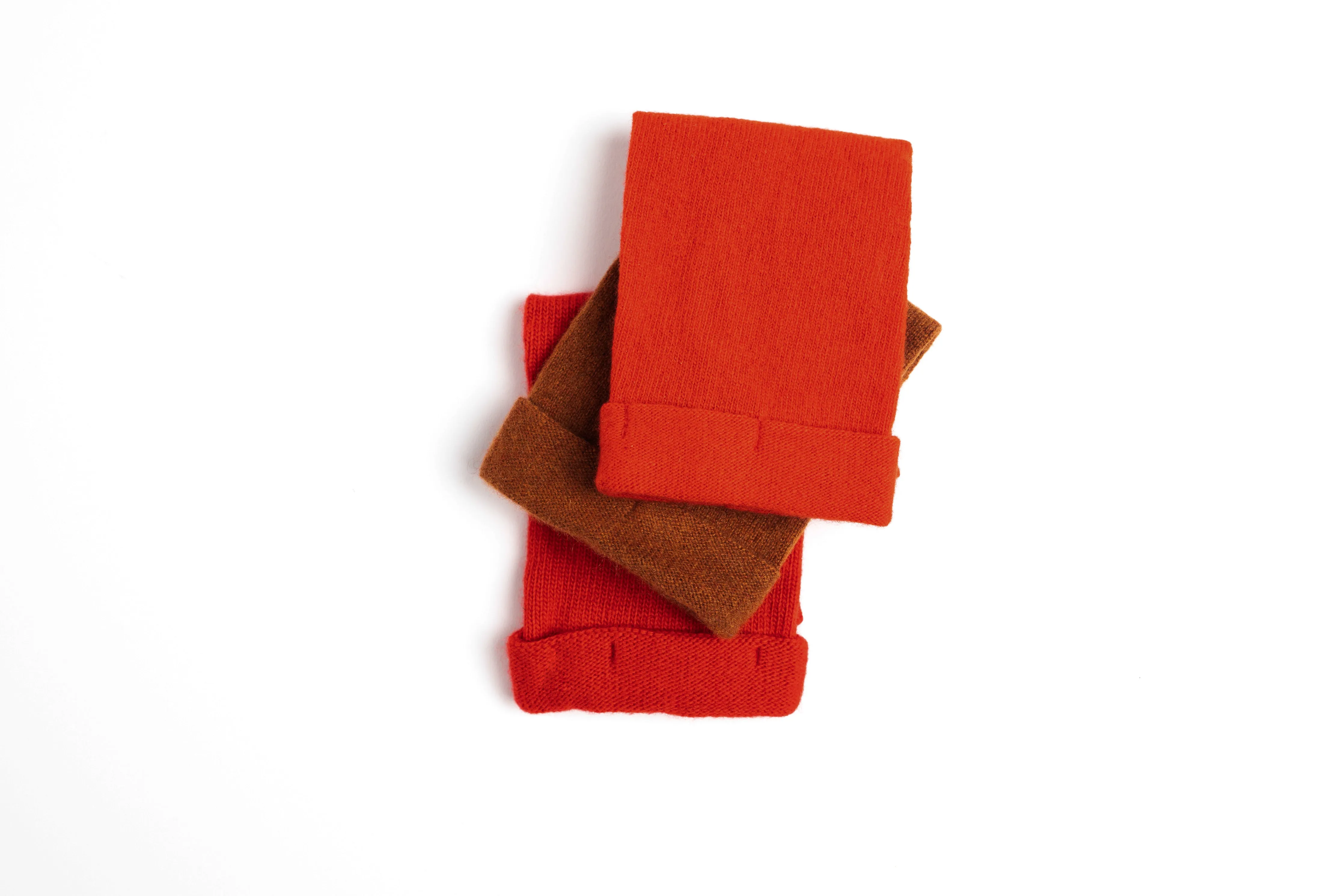 Dark Orange- Cashmere Fingerless Gloves