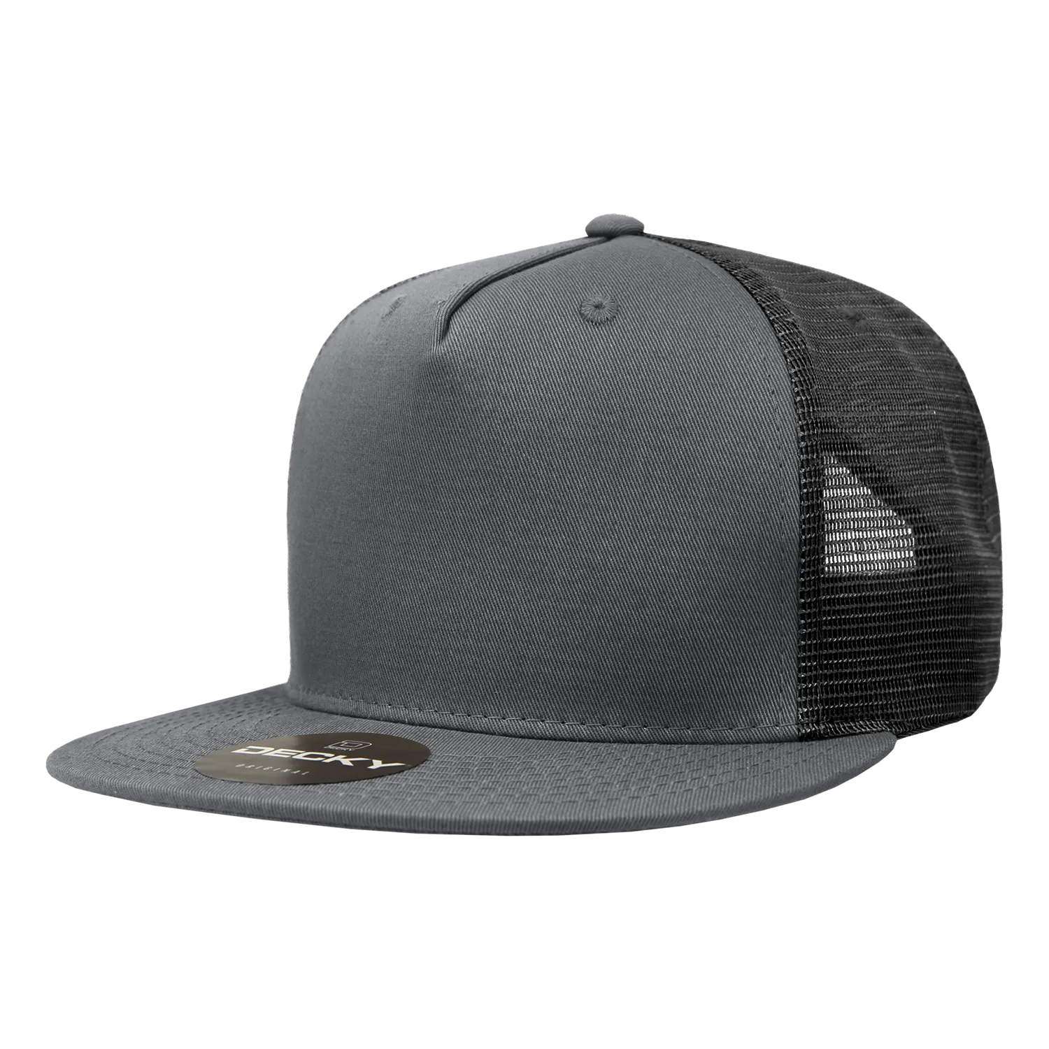 Decky 1040 5 Panel High Profile Structured Cotton Blend Trucker Hat