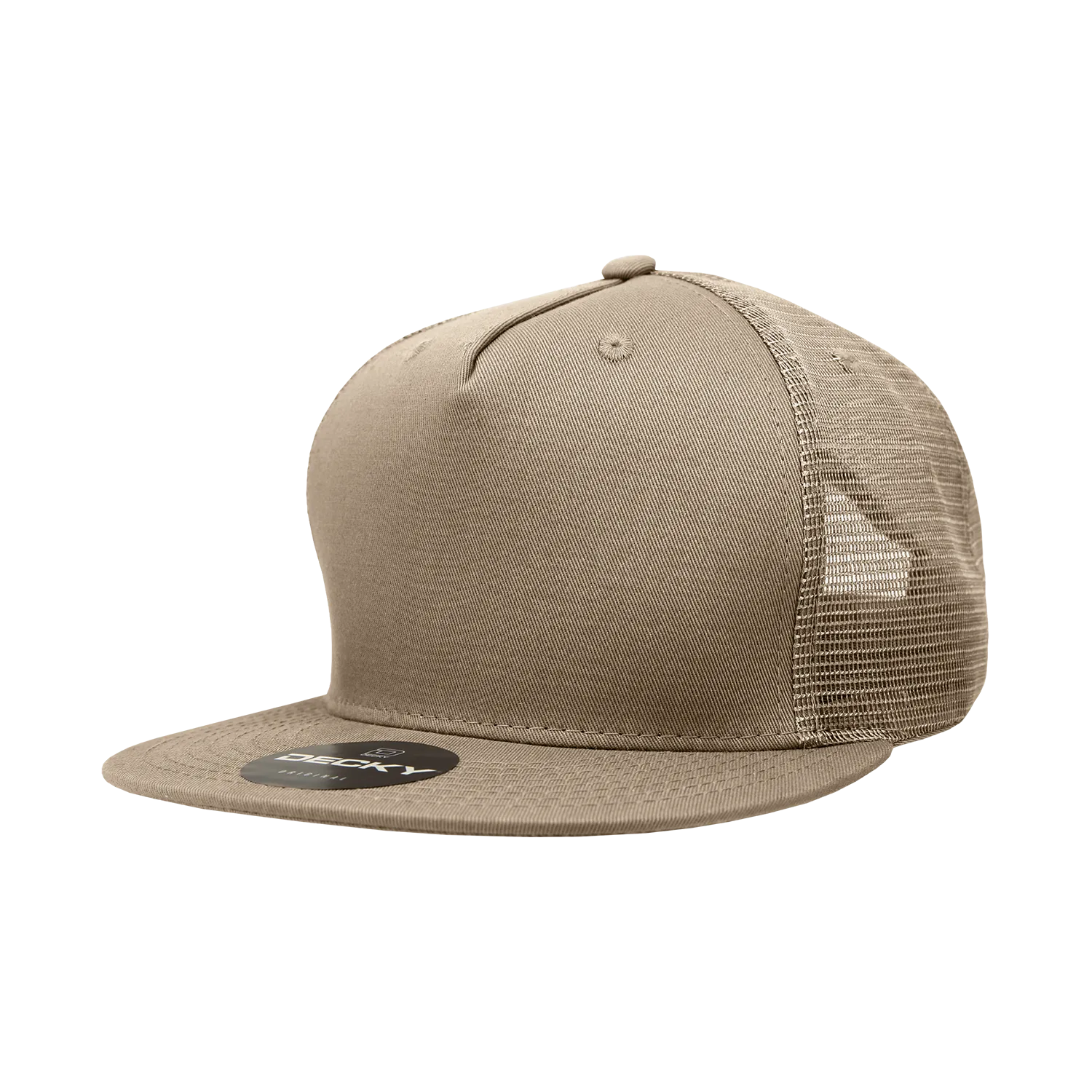 Decky 1040 5 Panel High Profile Structured Cotton Blend Trucker Hat