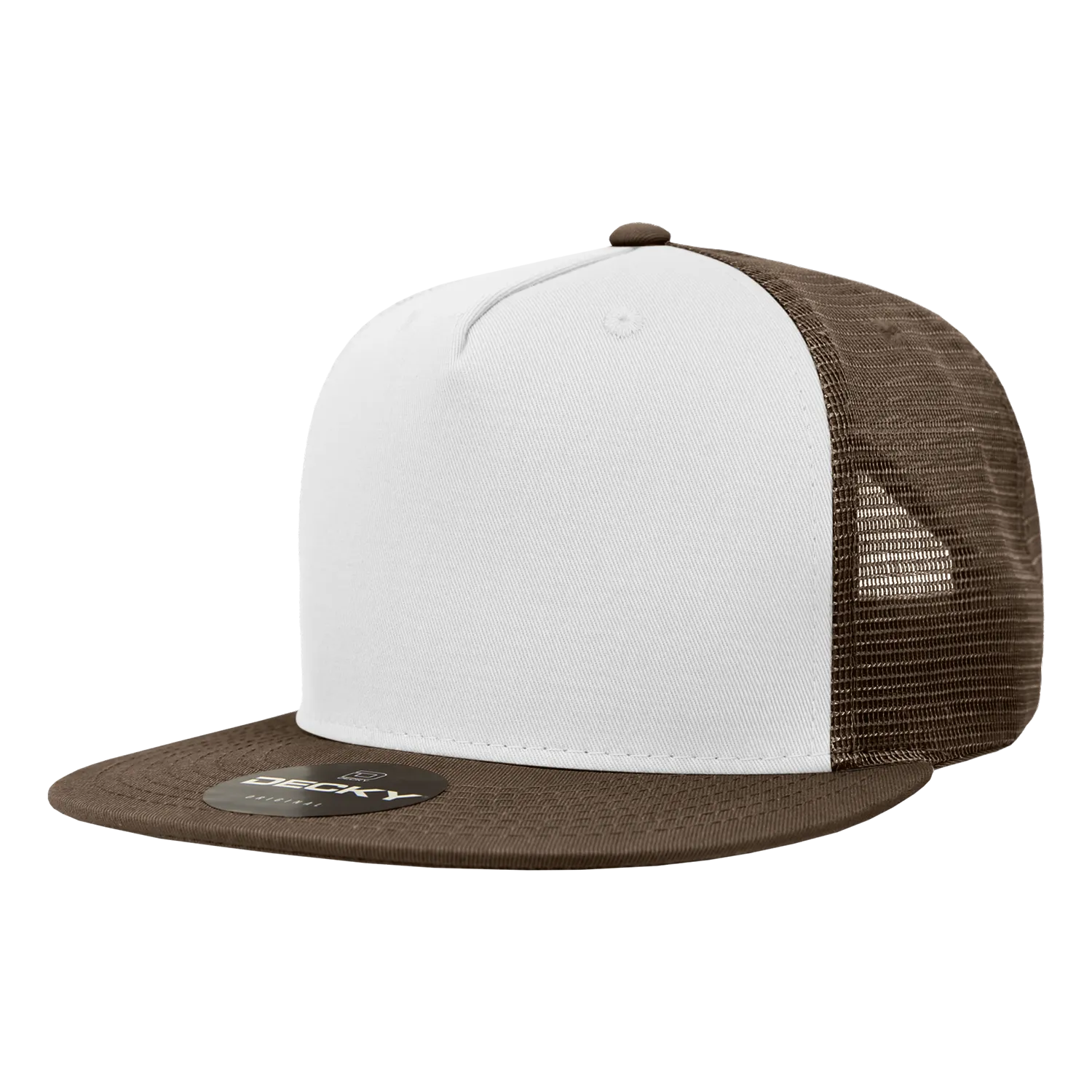 Decky 1040 5 Panel High Profile Structured Cotton Blend Trucker Hat