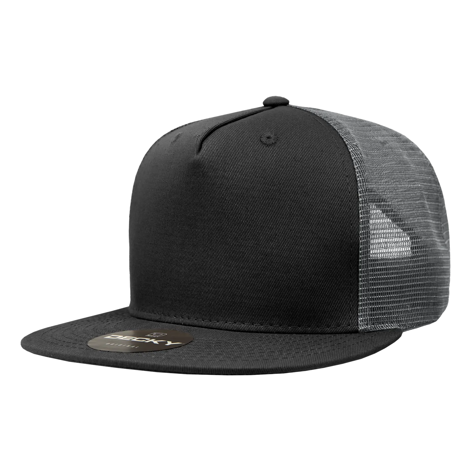 Decky 1040 5 Panel High Profile Structured Cotton Blend Trucker Hat