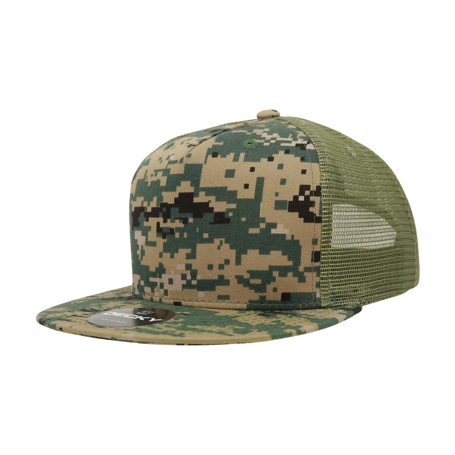 Decky 1040 5 Panel High Profile Structured Cotton Blend Trucker Hat