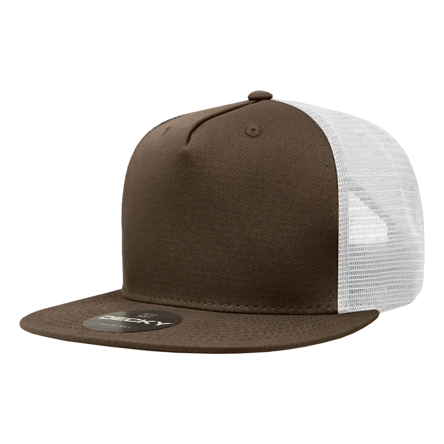 Decky 1040 5 Panel High Profile Structured Cotton Blend Trucker Hat