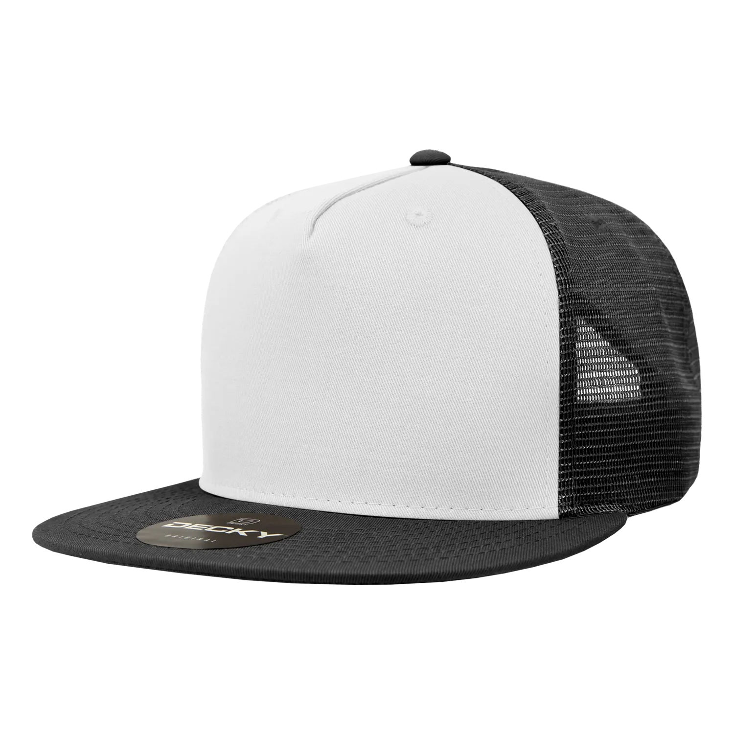 Decky 1040 5 Panel High Profile Structured Cotton Blend Trucker Hat