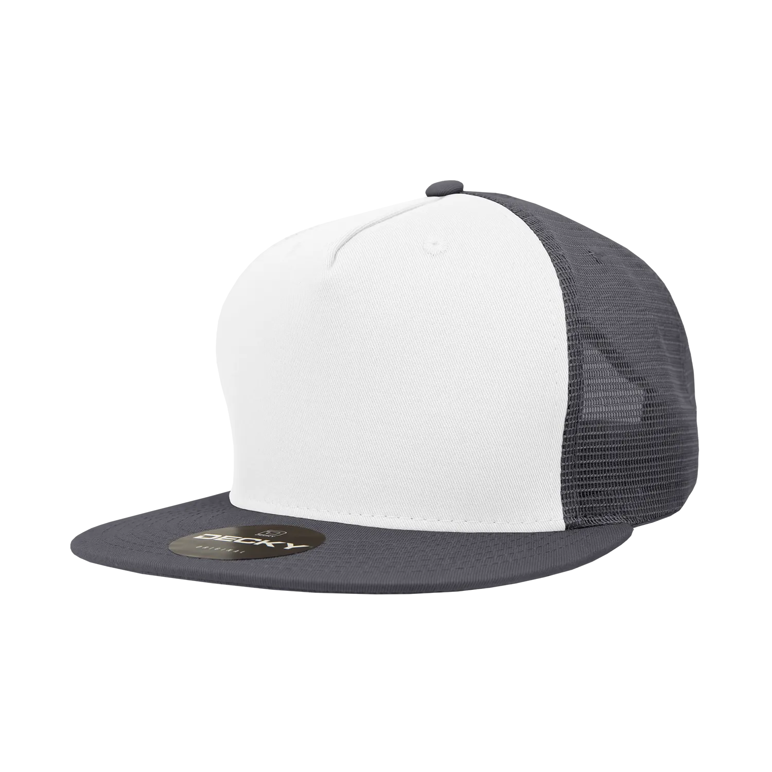 Decky 1040 5 Panel High Profile Structured Cotton Blend Trucker Hat