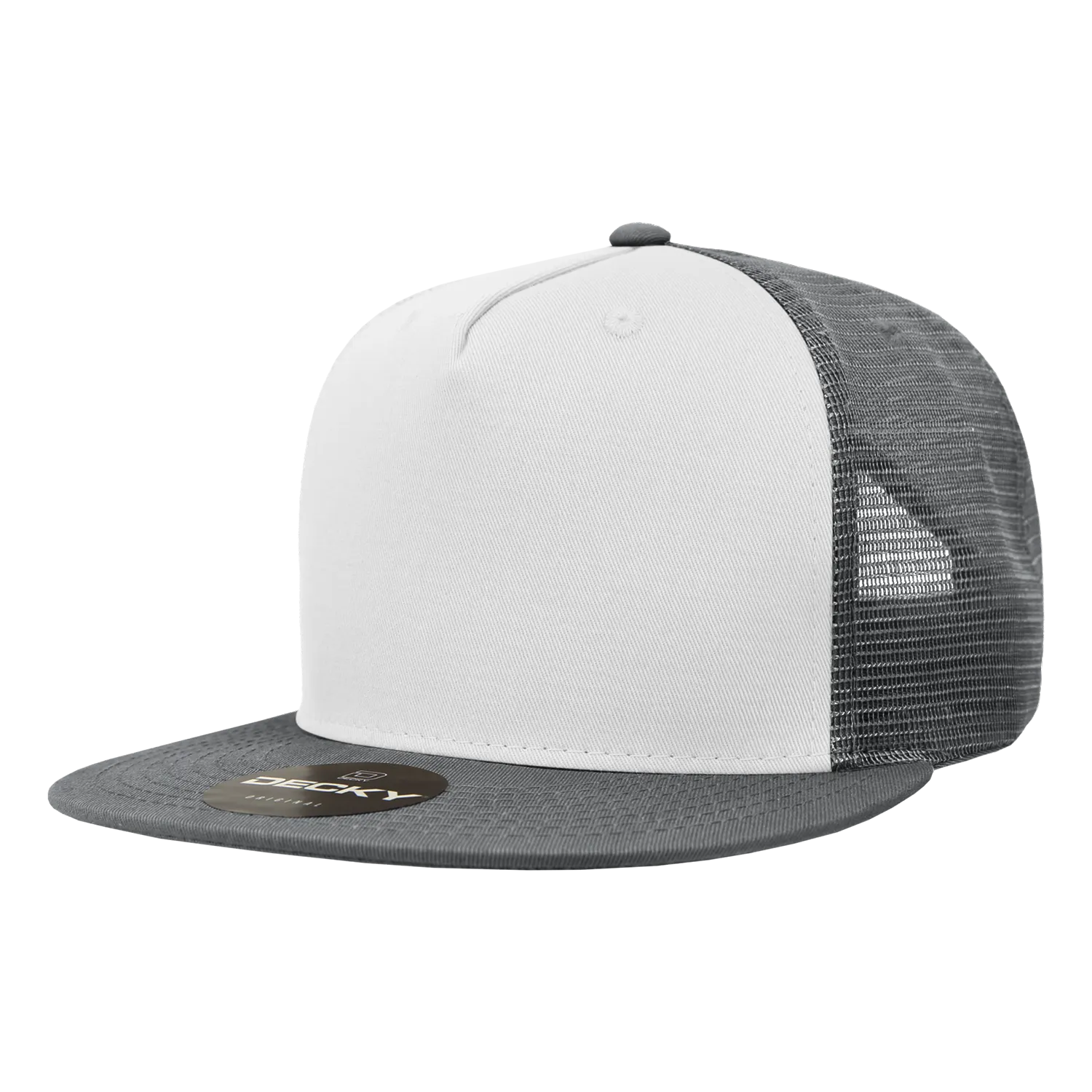 Decky 1040 5 Panel High Profile Structured Cotton Blend Trucker Hat