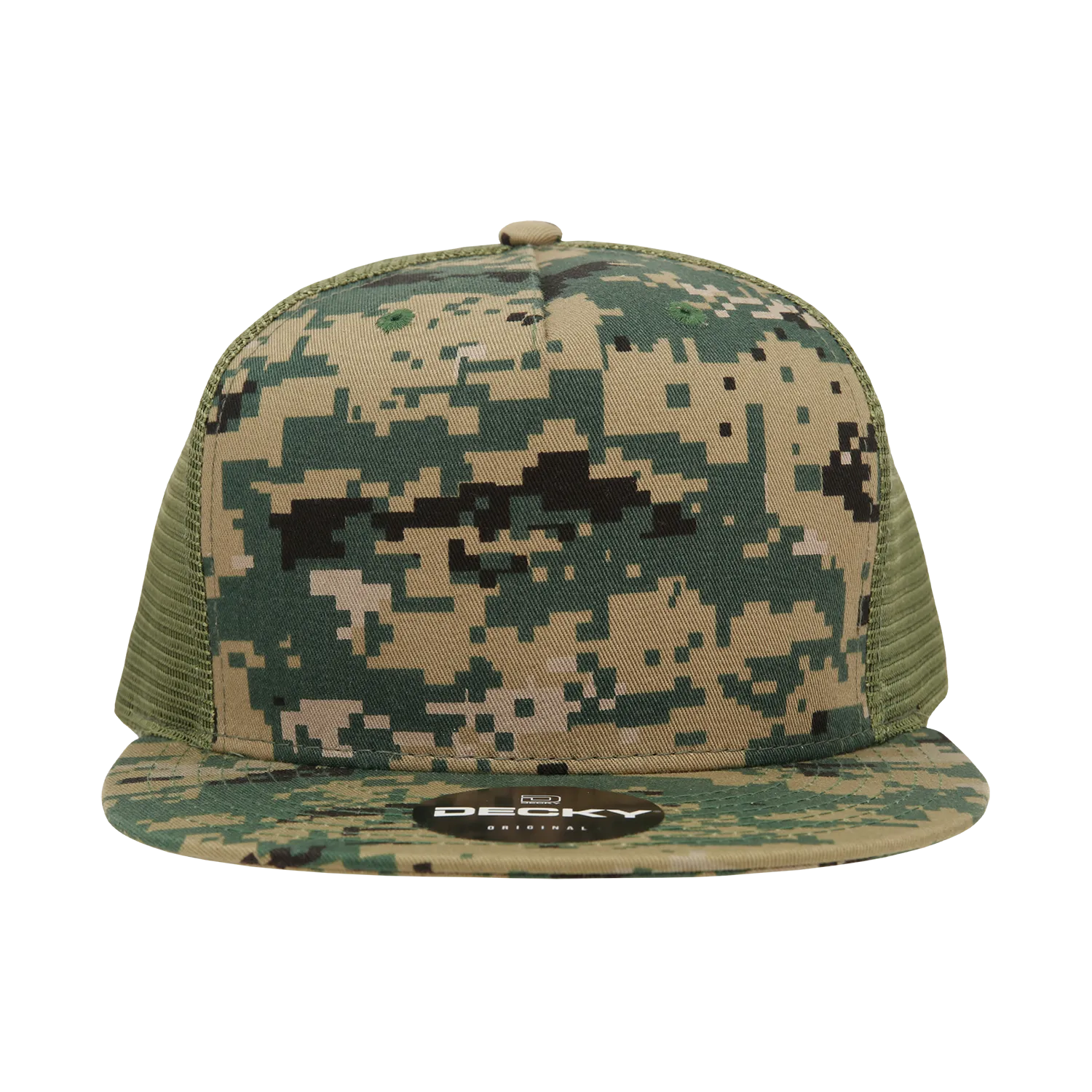 Decky 1040 5 Panel High Profile Structured Cotton Blend Trucker Hat