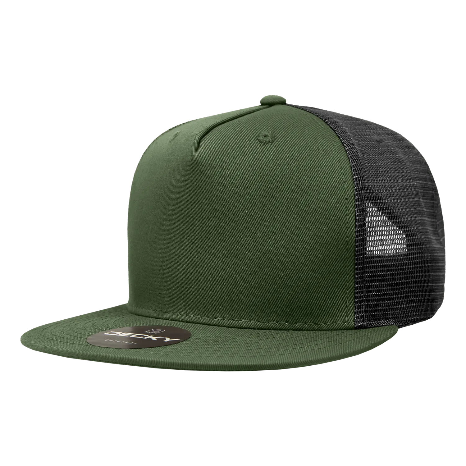 Decky 1040 5 Panel High Profile Structured Cotton Blend Trucker Hat