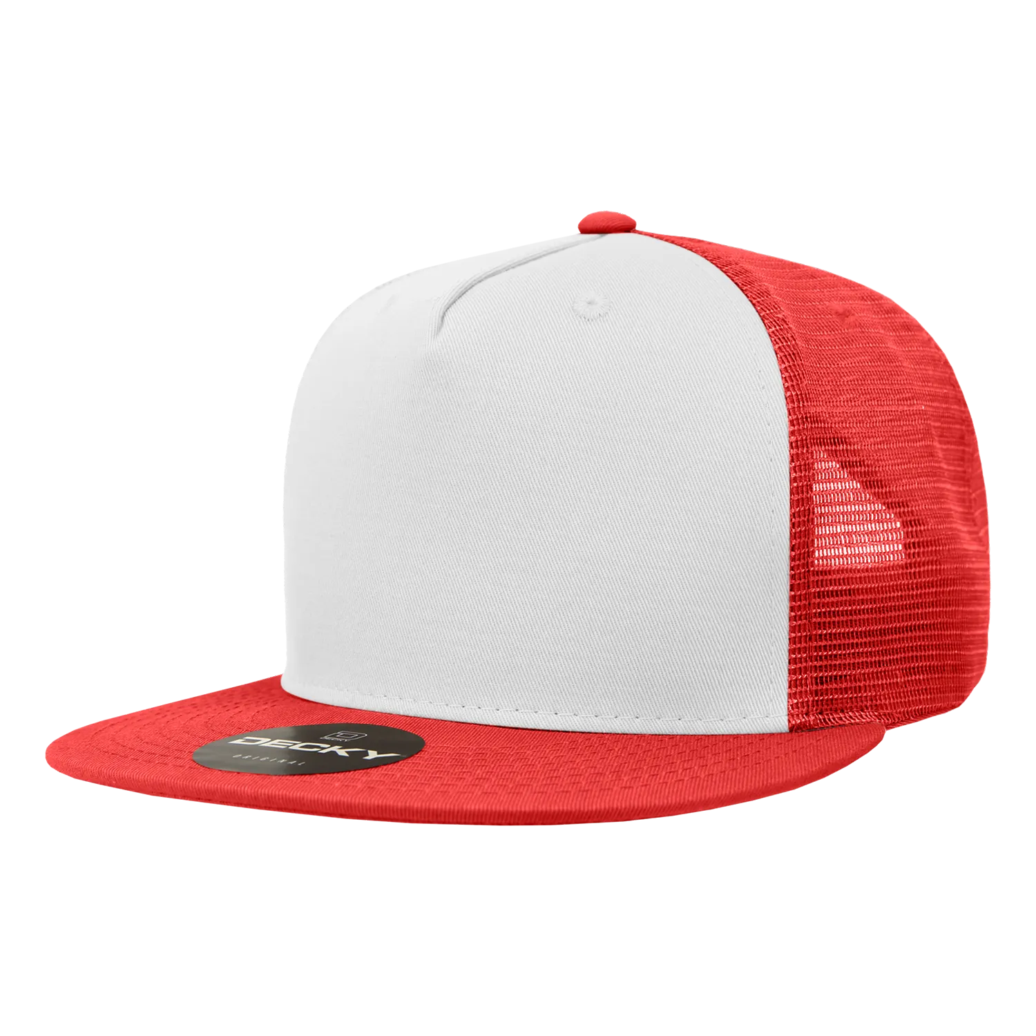 Decky 1040 5 Panel High Profile Structured Cotton Blend Trucker Hat