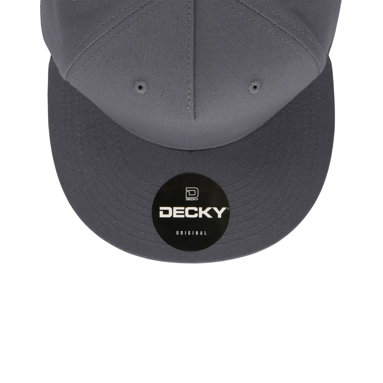 Decky 1064G 5 Panel Cotton Snapback Hat, Flat Bill Cap with Green Undervisor - CASE Pricing