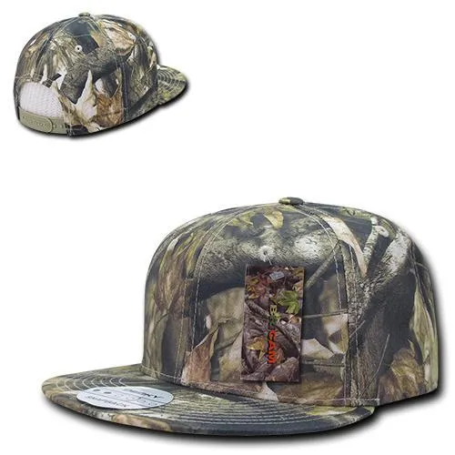 Decky 1126 HybriCam Snapback Cap, 6 Panel Camo Flat Bill Hat