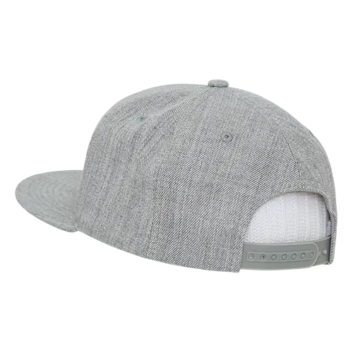 Decky 362 - Solid Color Snapback Hat, 6 Panel Flat Bill Cap - CASE Pricing