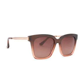 DIFF Bella Sunglasses - Taupe Ombre Crystal   Brown Gradient   Polarized