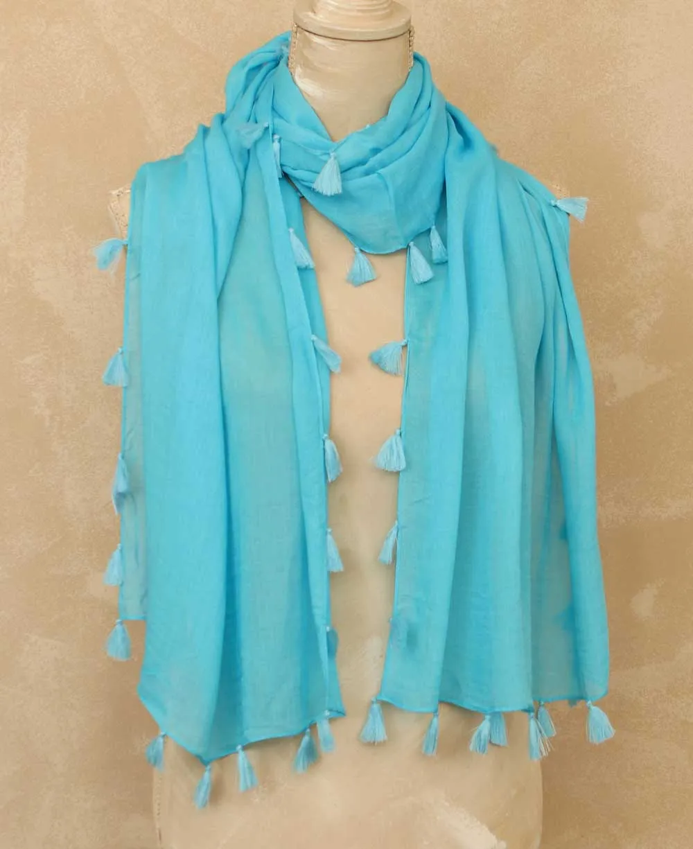 Essential Hues Tassel Scarf