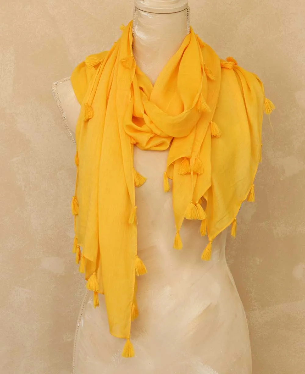 Essential Hues Tassel Scarf