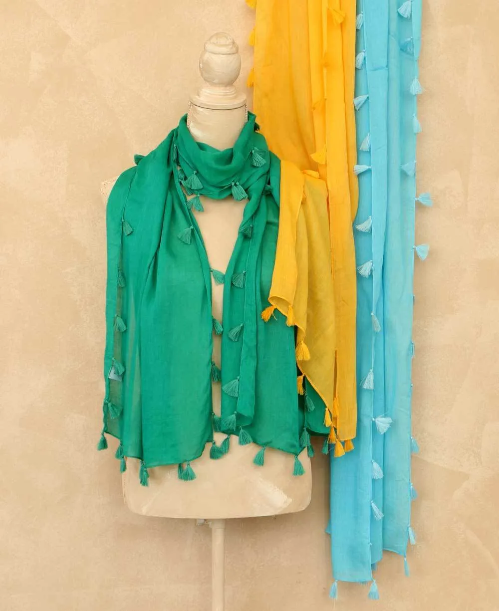 Essential Hues Tassel Scarf