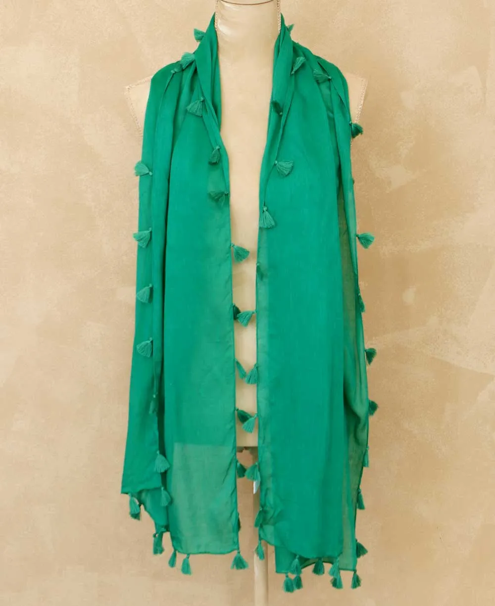 Essential Hues Tassel Scarf