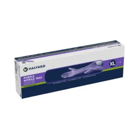 Exam Glove Purple Nitrile Max™ X-Large NonSterile Nitrile Extended Cuff Length Fully Textured Purple Not Rated - O&M Halyard Inc  Mfr# 44995